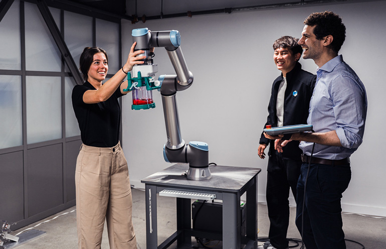 Multiply Labs uses imitation learning to train robots how to do new tasks, as shown here.