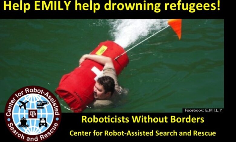 Help EMILY robot help drowning refugees
